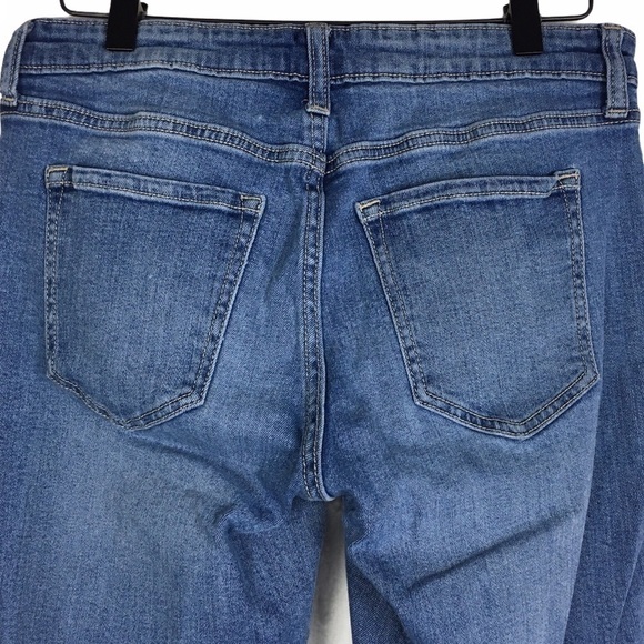 GAP Jeans Straight Medium Indigo Wash Stretch Denim Mid Rise Size 28 Regular - Picture 5 of 13